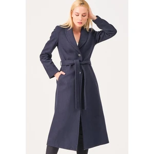 Z6681 DEWBERRY WOMEN'S COAT-LACİVERT