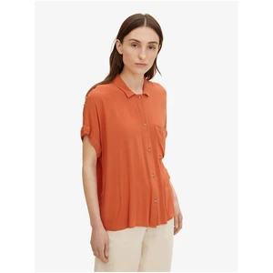 Brick Women's Short Sleeve Shirt Tom Tailor - Women