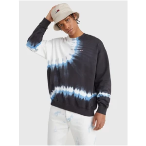 White-Black Men's Patterned Sweatshirt Tommy Jeans - Men