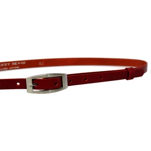 Penny Belts Dámsky kožený opasok 15-2-93 red 90 cm