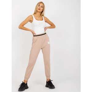 OCH BELLA beige sweatpants with high waist