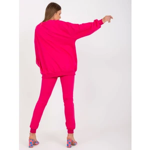 Fuchsia tracksuit with oversize sweatshirt