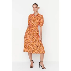 Női ruha Trendyol MultiColored BeltEd Shirt Dress