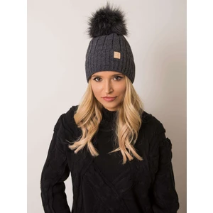 RUE PARIS Dark gray winter hat