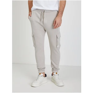 Light gray men's sweatpants with pockets Tom Tailor Denim - Men