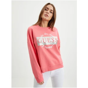 Pink Womens Sweatshirt Guess - Women