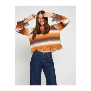 Koton Crew Neck Sweater With Tassels