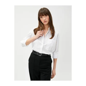 Koton Oversized Shirt with Pocket Long Sleeve Cotton