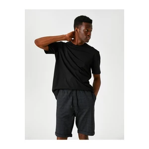 Koton Lace-Up Check Shorts