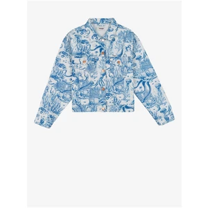 White Blue Women Patterned Denim Jacket Wrangler - Women