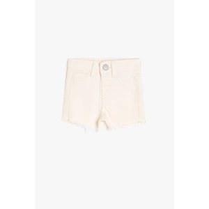 Koton Shorts - White - Normal Waist