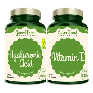 GreenFood Nutrition Hyaluronic Acid + Vitamin E sada (pro krásné vlasy a pokožku)