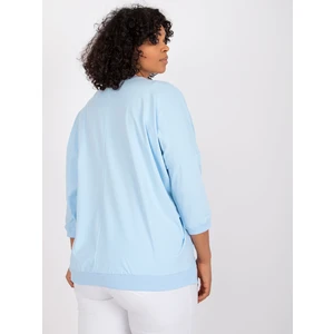 Light blue loose blouse plus size Cordelia