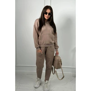 Insulated sweatshirt + trousers beige