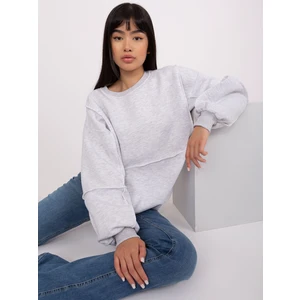 Light grey melange loose sweatshirt