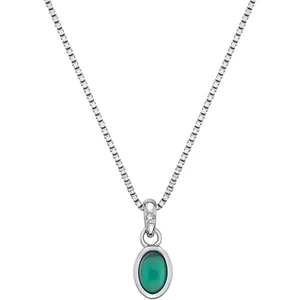 Hot Diamonds Strieborný náhrdelník pre narodené v máji Birthstone DP758