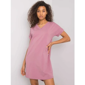 RUE PARIS Dusty pink women's cotton dress