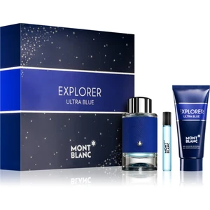 Montblanc Explorer Ultra Blue dárková kazeta parfémovaná voda 100 ml + parfémovaná voda 7,5 ml + sprchový gel 100 ml pro muže