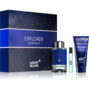 Montblanc Explorer Ultra Blue dárková kazeta parfémovaná voda 100 ml + parfémovaná voda 7,5 ml + sprchový gel 100 ml pro muže