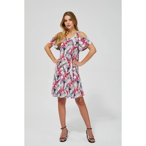 Cold arms dress with print