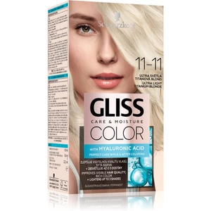 Schwarzkopf Gliss Color permanentní barva na vlasy odstín 11-11 Ultra Light Titanium Blonde 1 ks