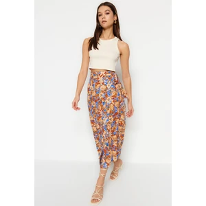 Trendyol Multi Color Midi Printed Woven Skirt