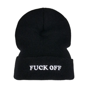 Fuck Off Beanie černo/bílá