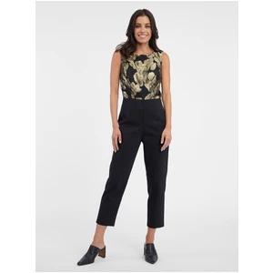 Orsay Gold-Black Women's Floral Jumpsuit - Women