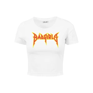 Badgirls Cropped Tee White