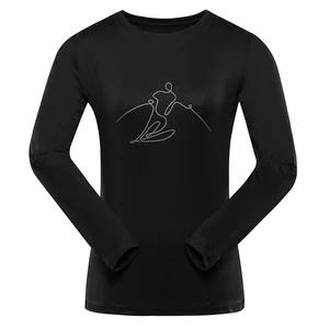 Women's quick-drying T-shirt ALPINE PRO LOUSA black variant pa