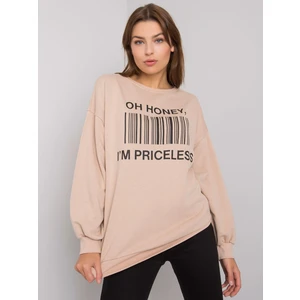 Beige sweatshirt with print