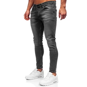 Čierne pánske rifle slim fit Bolf R919