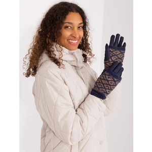 Navy Blue Warm Gloves with Cover