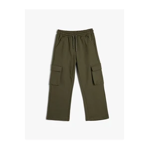 Koton Basic Cargo Sweatpants with Flap Pocket Detail and Tie Waist