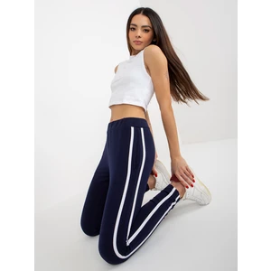 RUE PARIS navy basic sweatpants without fastening