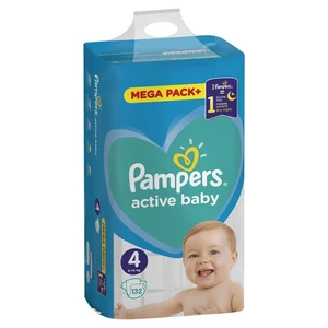 PAMPERS Plienky Active Baby 4 MAXI 9-14kg 132ks