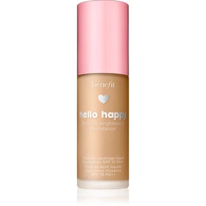 Benefit Hello Happy Flawless Brightening Foundation rozjasňujúci tekutý make-up SPF 15 odtieň 04 Medium Neutral 30 ml