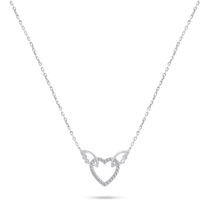 Brilio Silver Hravý strieborný náhrdelník so zirkónmi NCL36W