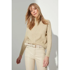 Trendyol Sweater - Beige - Regular fit