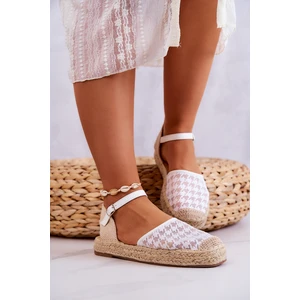 Women's espadrilles with white Charlene buckle