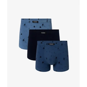 3-PACK Men's boxers ATLANTIC blue/navy/dark blue