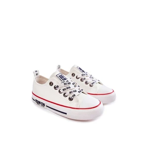 Kids Leather Sneakers BIG STAR KK374038 White