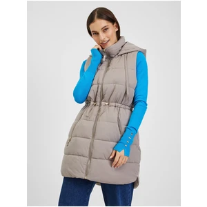 Orsay Grey Ladies Quilted Vest - Ladies