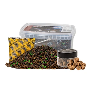 Benzar mix winter pellet box 400 g + twister nástraha + aroma sáček - green betain