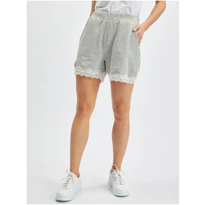 Orsay Light gray Womens Tracksuit Shorts with Lace - Women