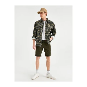 Koton Camouflage Inner Gabardine Shorts