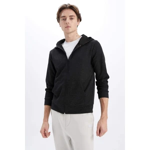 DEFACTO Regular Fit Hooded Zippered Sweatshirt