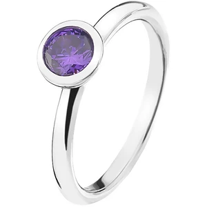 Hot Diamonds Stříbrný prsten Emozioni Scintilla Violet Spirituality ER021 55 mm