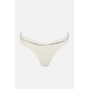 Trendyol Ecru Textured Waist Chain Detail Bikini Bottoms