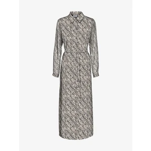 AWARE by VERO MODA Black-cream Women Patterned Shirt Maxi Dresses AWARE by VERO MOD - Women